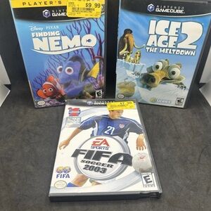 GameCube Games Ice Age 2 The Meltdown, Finding Nemo, FIFA 2003